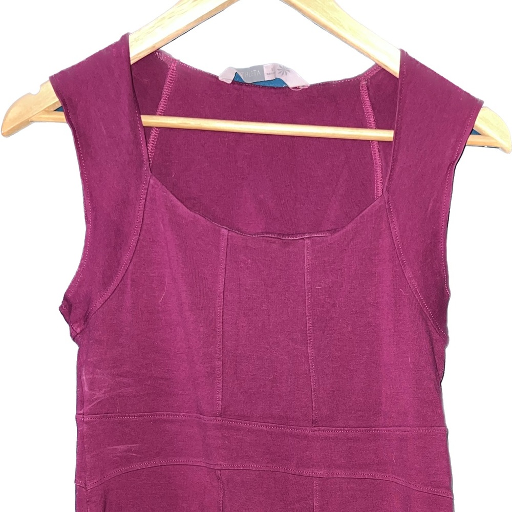 Athleta plum organic cotton and spandex dress